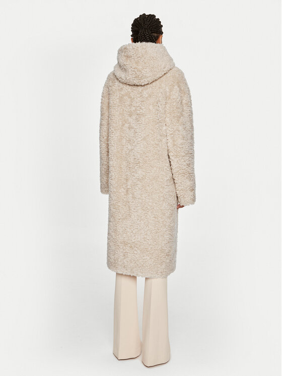 Luisa Spagnoli Luisa Spagnoli Kožuh Serra 541290 Bež Oversize