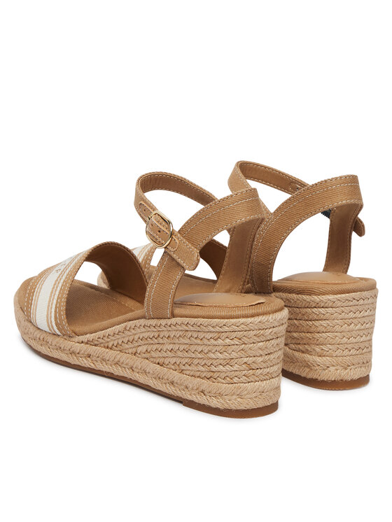 Tommy Hilfiger Tommy Hilfiger Espadrilles Mid Wedge Espad Webbing FW0FW09230 Bézs