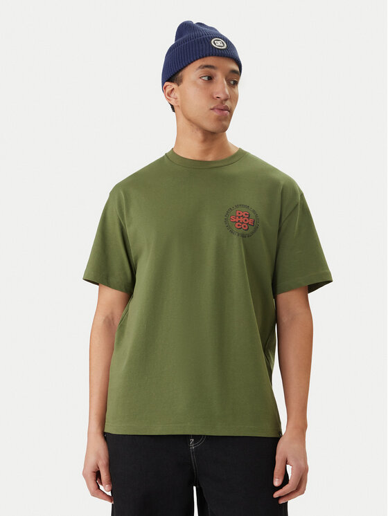 DC Shoes DC Shoes Póló Work Circle EDYZT04369 Zöld Regular Fit