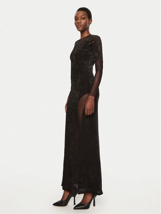 Haveone Haveone Вечірня сукня AMA-M105 Чорний Slim Fit