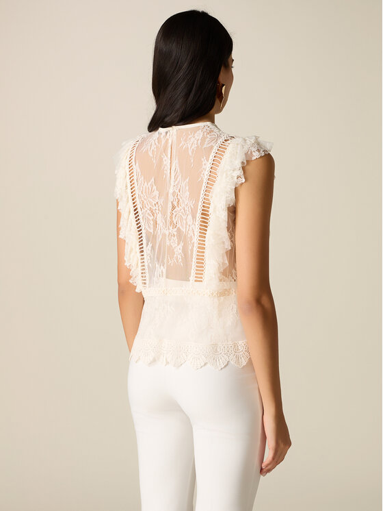 Oltre Oltre Blusa 2005J000770N021 Bianco Regular Fit