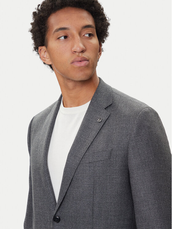 BOSS BOSS Marynarka BOSS-50551560 Szary Regular Fit