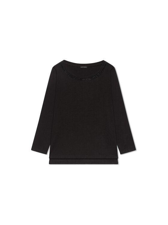Fiorella Rubino Fiorella Rubino Bluzka G0CUL009265N033 Czarny Regular Fit