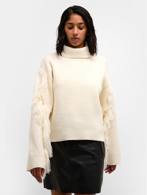 Karen by Simonsen Karen by Simonsen Bluză cu gât Madison 10104791 Bej Regular Fit