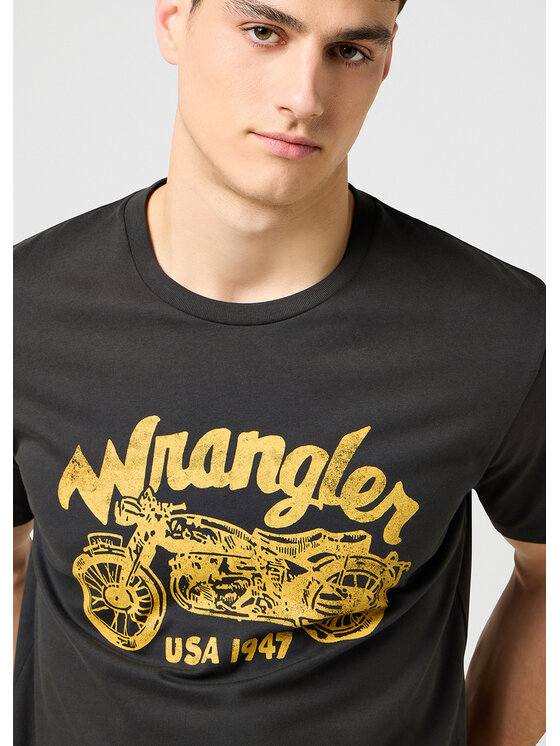 Wrangler Wrangler T-shirt AMERICANA TEE Nero Regular Fit