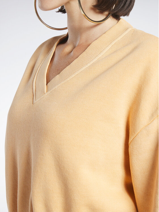 Reebok Reebok Μπλούζα Reebok Classics Natural Dye Sweatshirt HS4739 Πορτοκαλί Cropped Fit