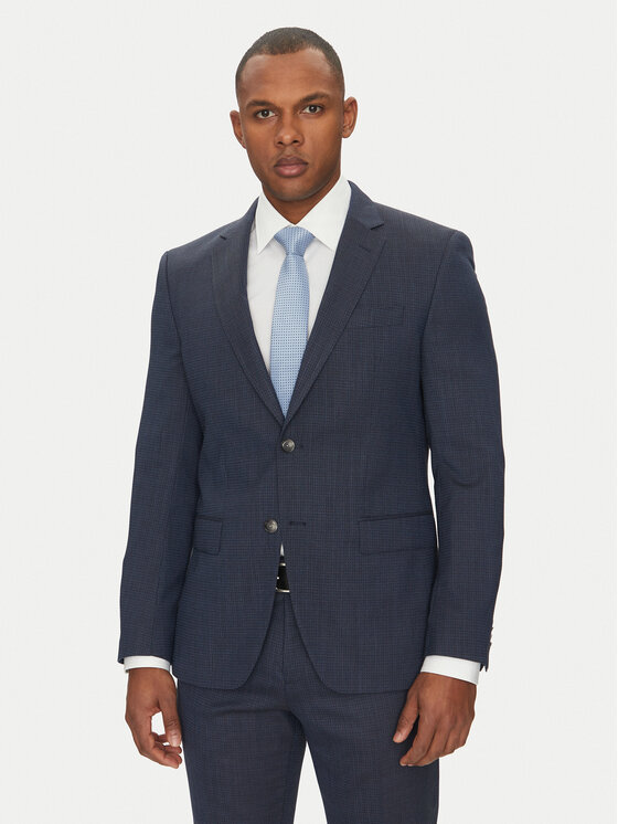 BOSS BOSS Garnitur H-Huge 50540776 Granatowy Slim Fit