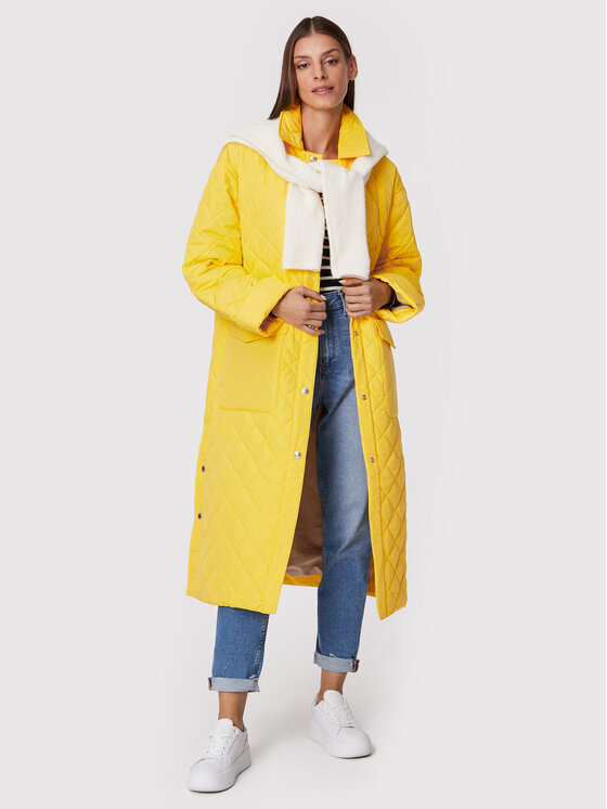Tommy Hilfiger Tommy Hilfiger Kevad-sügis jope Quilted Sorona WW0WW35551 Kollane Relaxed Fit
