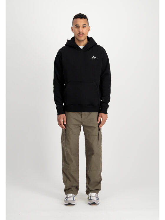 Alpha Industries Alpha Industries Bluza Basic Small Logo TPU Hoodie Czarny Regular Fit