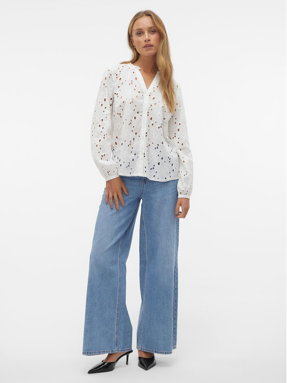 Vero Moda Vero Moda Hemd Ida 10303333 Weiß Regular Fit