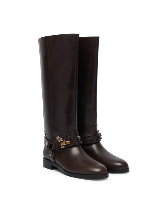 PINKO PINKO Jojikų batai Cheval 01 SD0583P001 Tamsiai ruda