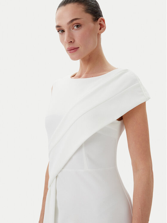 Rinascimento Rinascimento Sukienka koktajlowa CFC0019923002 Biały Regular Fit