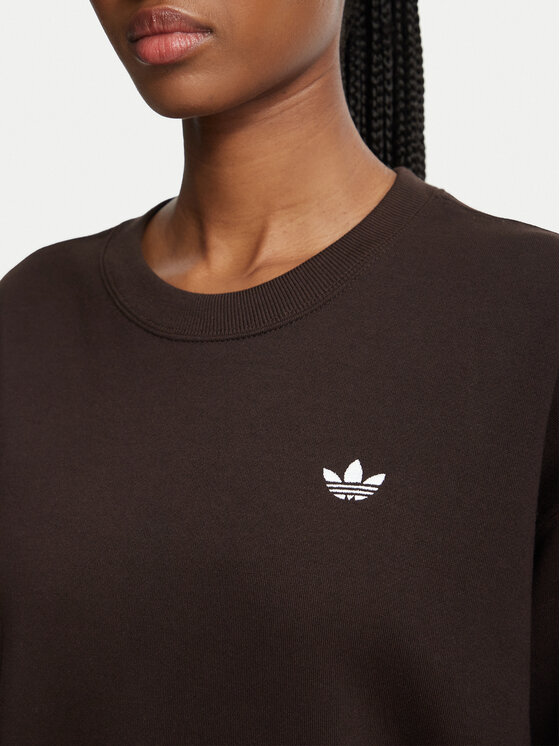 adidas adidas Bluza LL0424 Brązowy ciemny Oversize