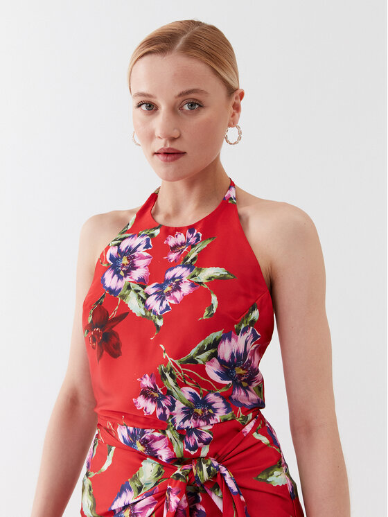 Guess Guess Nyári ruha W3YK52 WF1T2 Piros Slim Fit