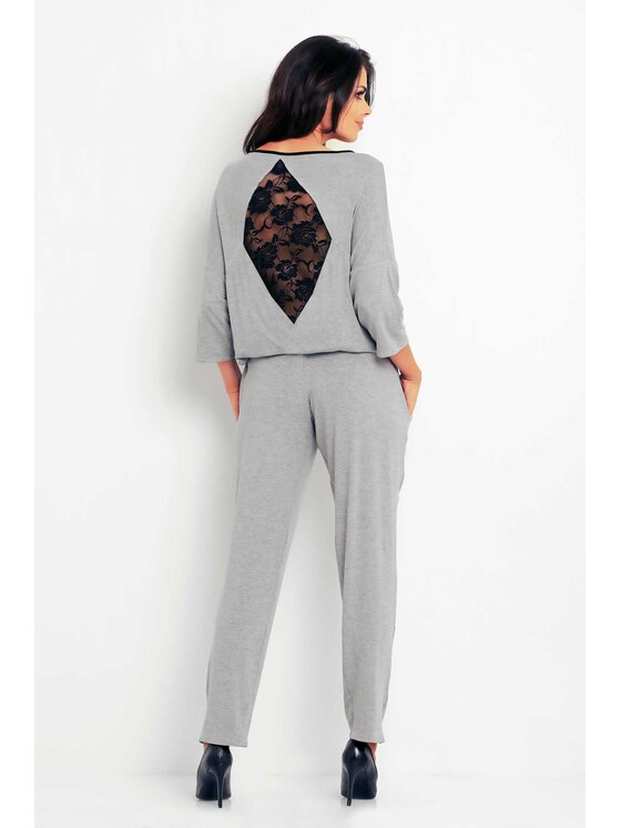 Awama Awama Kombinezon A148 Szary Basic Fit