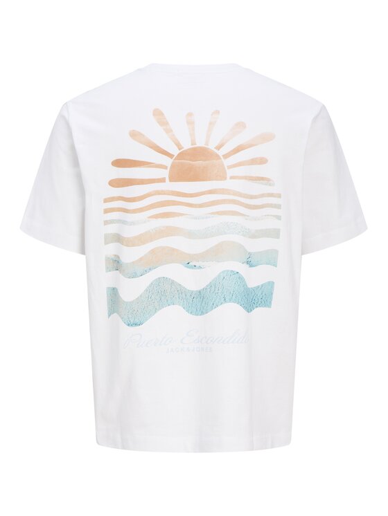 Jack & Jones Junior Jack & Jones Junior T-Shirt Canggu 12278649 Biały Relaxed Fit