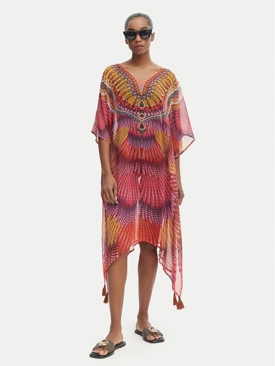 Iconique Iconique Ponczo Fuego IC26-120 Kolorowy Relaxed Fit