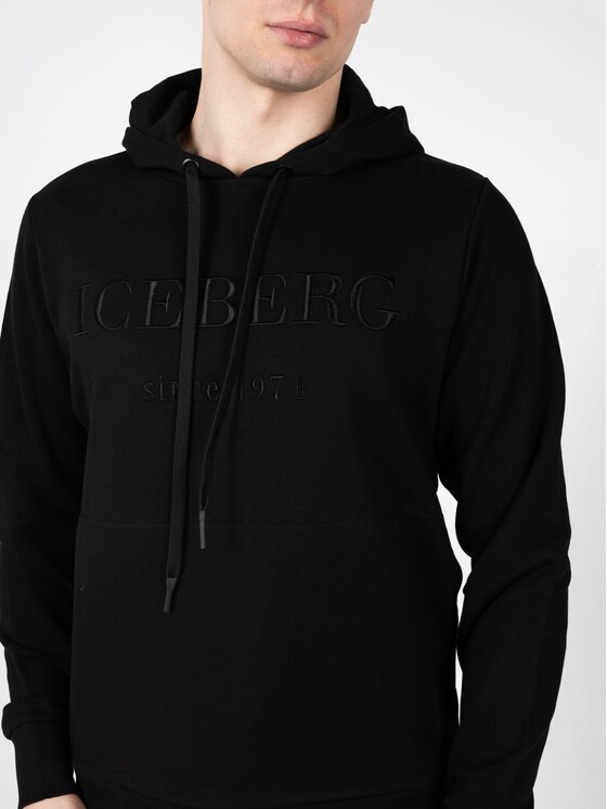 Iceberg Iceberg Mikina E0606300 Černá Regular Fit