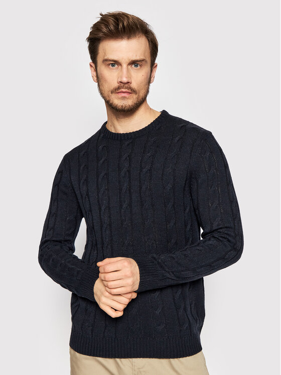 Brave Soul Brave Soul Sweater MK-181MAOC Sötétkék Regular Fit