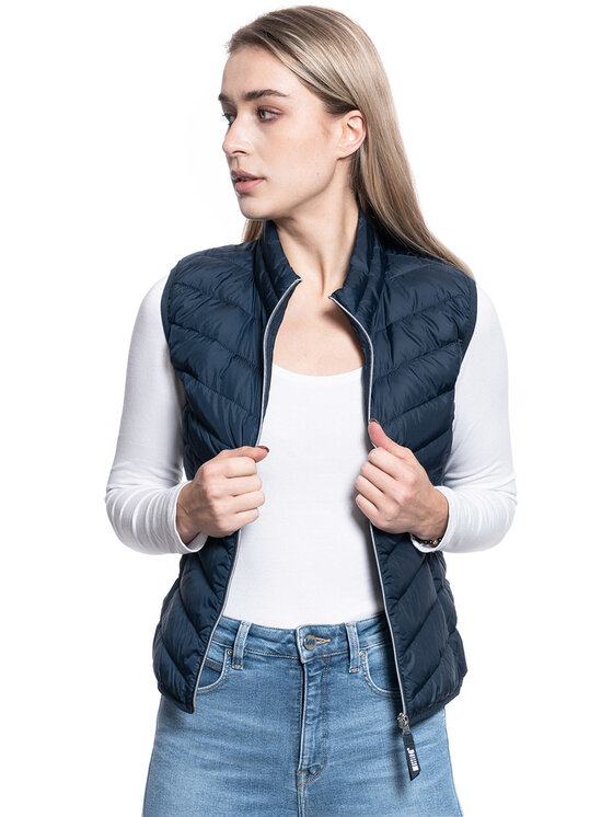 Mustang Mustang Bezrękawnik HOLLY LIGHT PADDED Niebieski Regular Fit