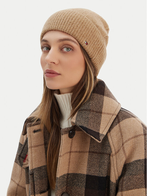 Tommy Hilfiger Tommy Hilfiger Čiapka Th Flag Fluffy AW0AW17779 Béžová
