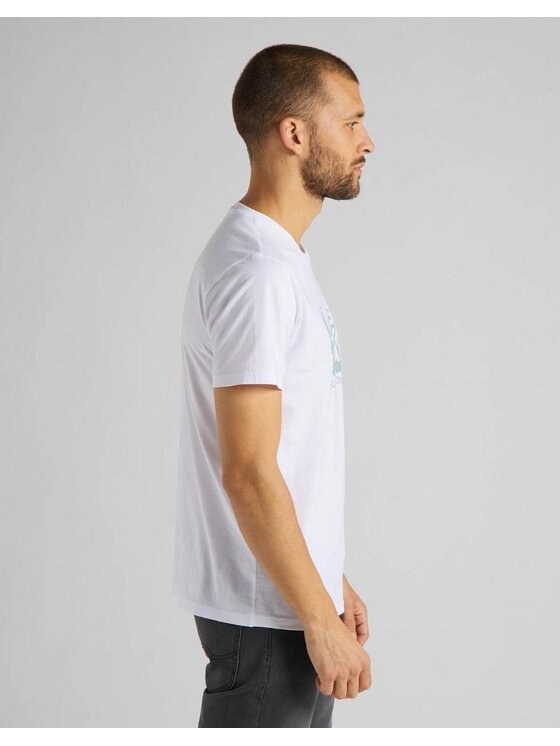 Lee Lee T-shirt SS 70S LOGO TEE Bianco Regular Fit