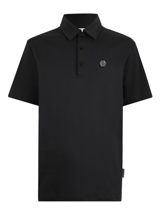 PHILIPP PLEIN PHILIPP PLEIN Polo 26257 Czarny Slim Fit