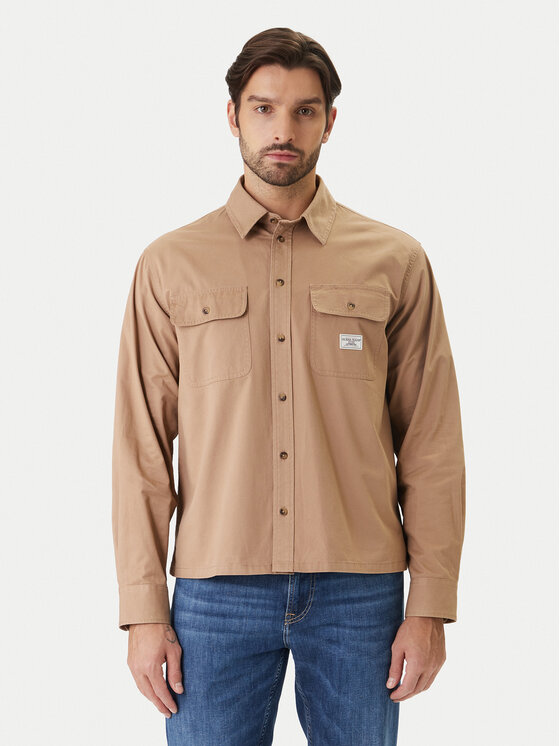 Guess Jeans Guess Jeans Krekls M6RH60 WJ921 Brūns Boxy Fit