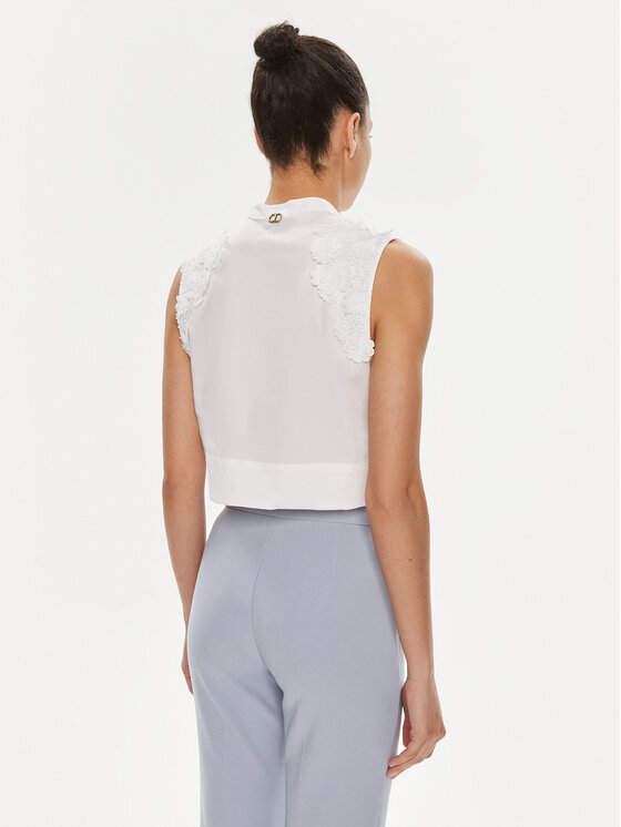 TWINSET TWINSET Μπλουζάκι 241TT2284 Λευκό Regular Fit