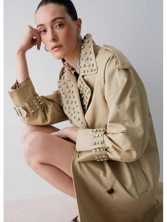 Liu Jo Liu Jo Trench CA6003T521AP9574 Beige Loose Fit