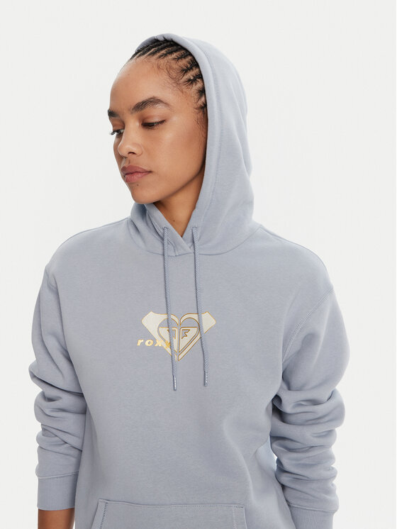 Roxy Roxy Mikina ERJFT05028 Světle modrá Regular Fit