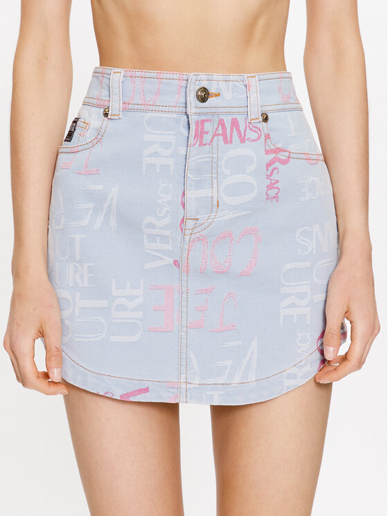 Versace Jeans Couture Versace Jeans Couture Mini sukně 74HAE855 Modrá Regular Fit