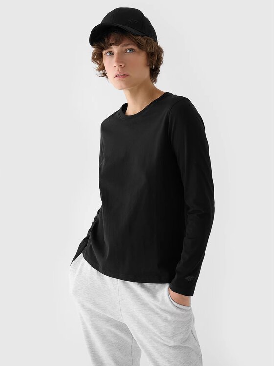 4F 4F Longsleeve 4FWMM00TLONF431-20S Czarny Oversize