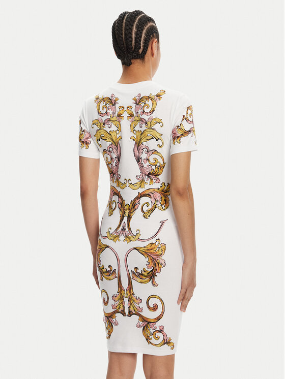 Versace Jeans Couture Versace Jeans Couture Vsakodnevna obleka 78HAO9P9 Bela Slim Fit