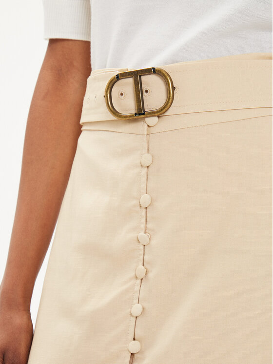 TWINSET TWINSET Midirock 241TP2523 Beige Flared Fit