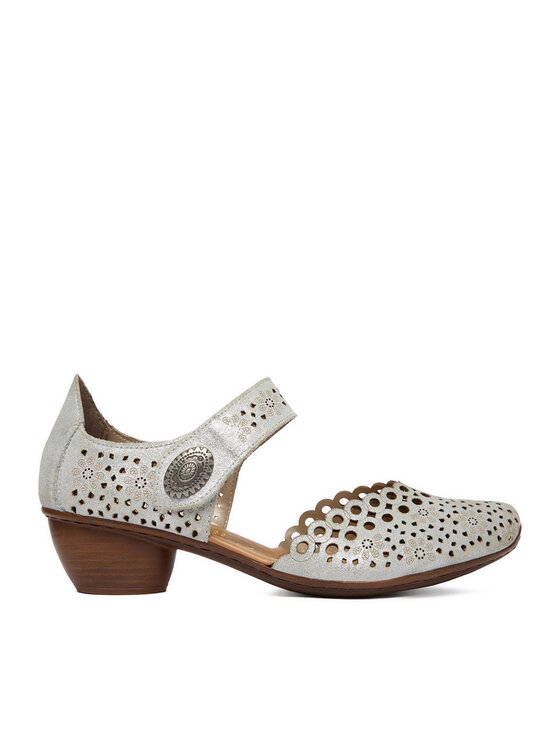 Rieker Pantofi 43753-90 Argintiu