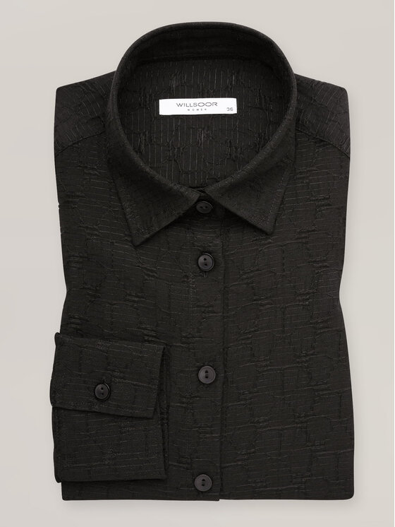 Willsoor Willsoor Koszula 61372 Czarny Oversize