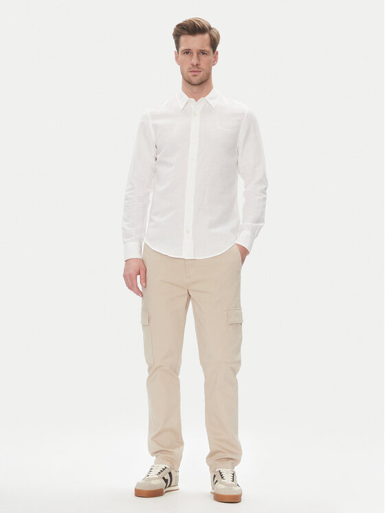 Pepe Jeans Pepe Jeans Spodnie materiałowe PM211907 Beżowy Slim Fit