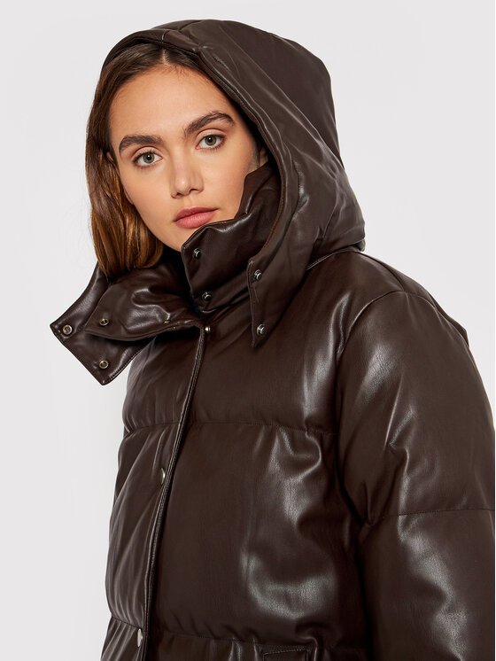 Giubbotto piumino Emilie W1BL03 WE480 Marrone Boxy...