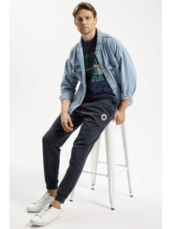 Cross Jeans Cross Jeans T-Shirt 16021-001 Granatowy Regular Fit