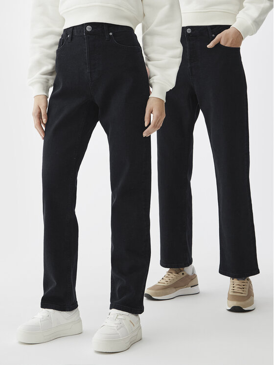 Jeans Unisex Delaware Nero Straight Leg