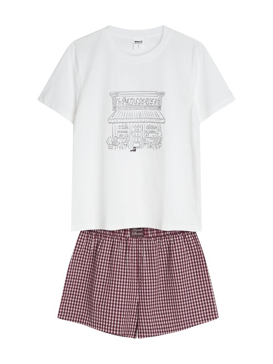 Esotiq Esotiq Piżama 45918 Biały Regular Fit