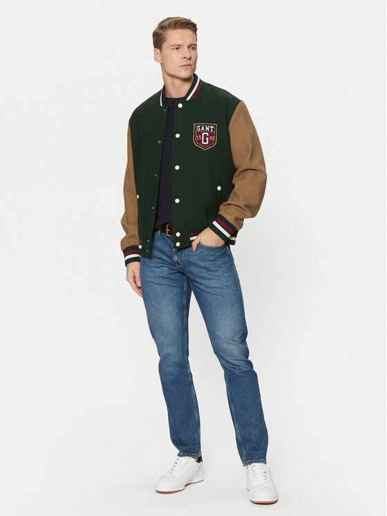 Gant Gant Kurtka bomber Varsity 7006483 Zielony Regular Fit