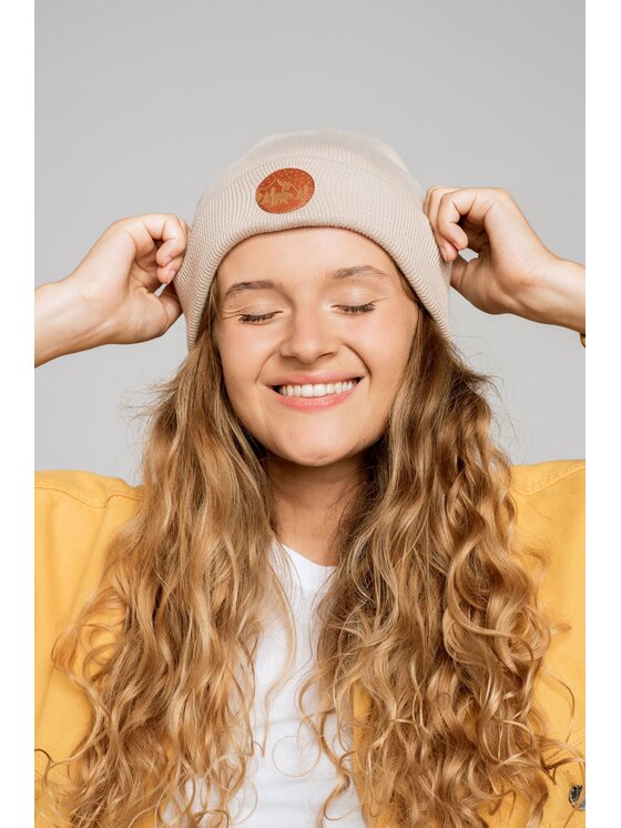 Kabak Kabak Czapka klasyczna beanie Beżowy