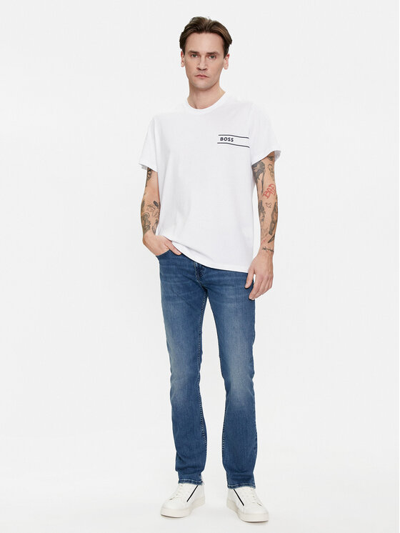 BOSS Boss T-särk 50514914 Valge Regular Fit