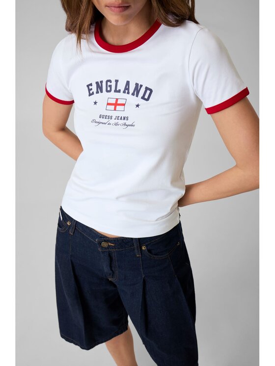 Guess Jeans Guess Jeans T-Shirt 183096 Λευκό Classic Fit