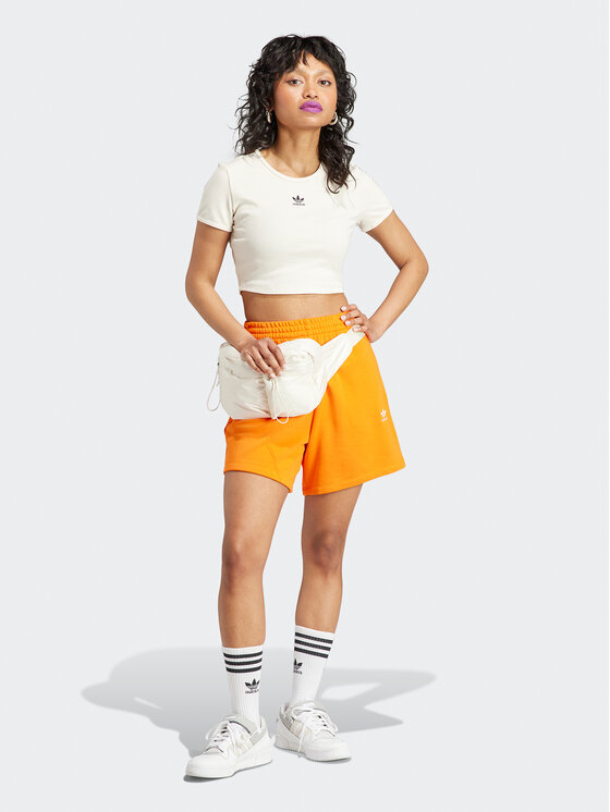 adidas adidas Тишърт Essentials IJ7804 Бежов Slim Fit