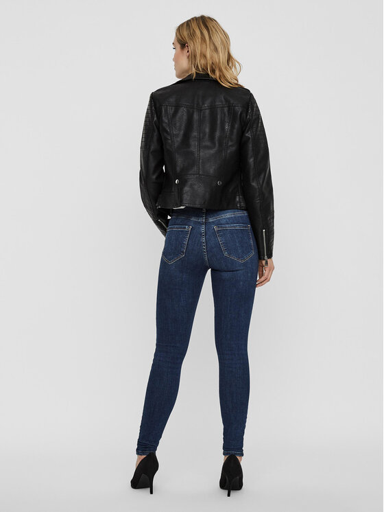 Vero Moda Vero Moda Geacă din imitație de piele Kerri 10228728 Negru Regular Fit