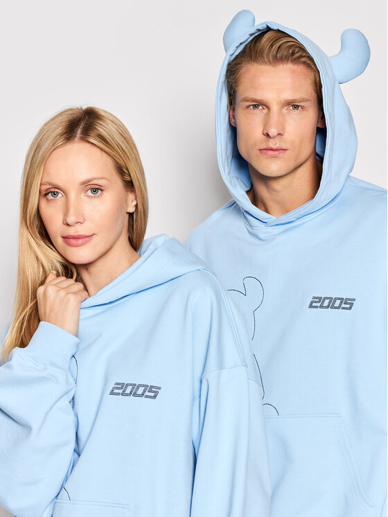 2005 2005 Pulóver Unisex Horned Kék Regular Fit