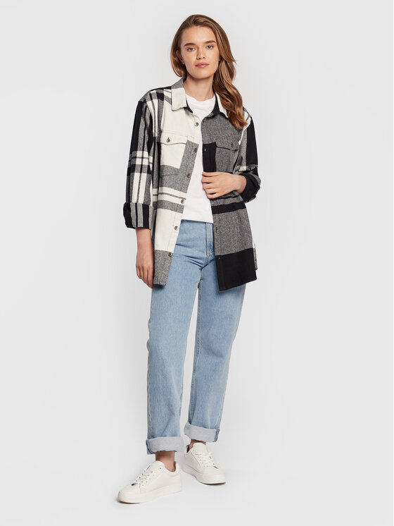 Roxy Roxy Hemd Let It Go Flannel ARJWT03296 Grau Boyfriend Fit